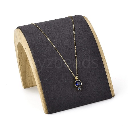 Wood Jewelry Necklace Displays Stands NDIS-K003-02A-1