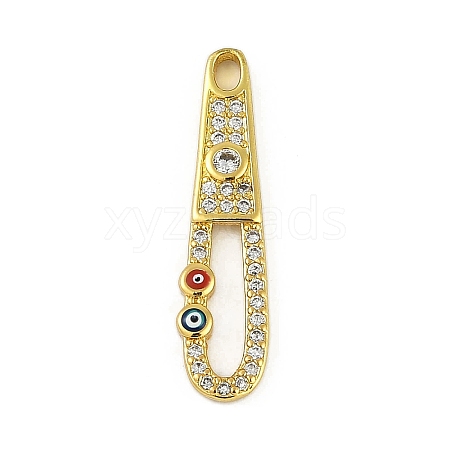 Brass Micro Pave Cubic Zirconia Pendants KK-B114-02G-03-1