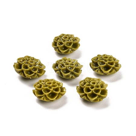 Synthetic Coral 3D Flower Rose Beads CORA-L046-A03-1