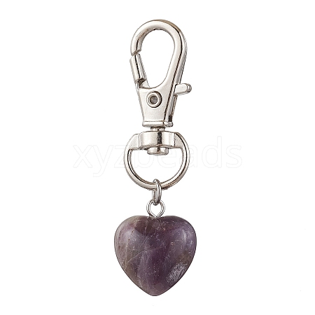 Natural Amethyst Pendant Decorations HJEW-JM02908-04-1