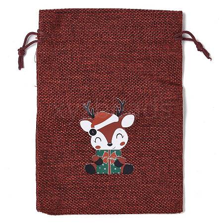 Christmas Theme Jute Cloth Storage Bags LS-ABAG-F010-01B-06-1