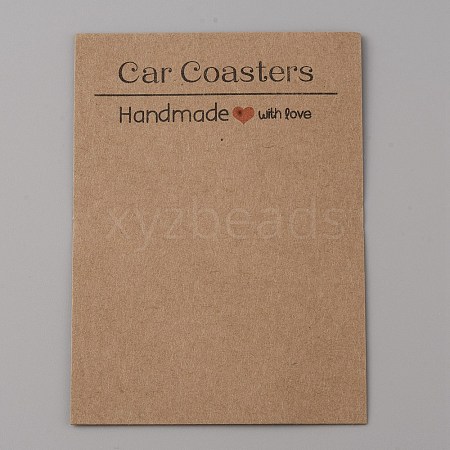 Rectangle Kraft Paper Sublimation Car Coaster Display Cards CDIS-WH0024-18A-02-1
