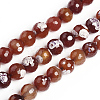 Natural Fire Crackle Agate Beads Strands G-E560-D01-8mm-1