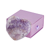 1Pc Natural Amethyst Heart Display Decoration DJEW-FH0001-46-1