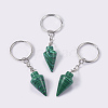 Synthetic Malachite Keychain KEYC-P041-A05-1