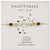Natural stone constellation bracelet with 12 zodiac signs X-NR2952-6-1