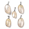 Electroplate Natural Shell Big Pendants KK-F882-05P-1