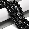 Natural Black Agate Beads Strands G-NH0020-B01-02-2