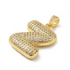 Brass Micro Pave Cubic Zirconia Pendants KK-E061-03G-26-2