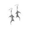 Alloy Dragon Wing Dangle Earrings DRAG-PW0001-81AS-1-1