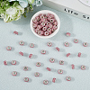 80Pcs Polymer Clay Rhinestone European Large Hole Beads with Silver Color Plated Brass Cores FPDL-LT0001-02C-3