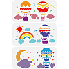 3Pcs 3 Styles Ethnic Style PET Hollow Out Drawing Painting Stencils DIY-WH0394-0308-1