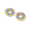 Brass Enamel Beads KK-P290-31G-01-3