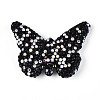 Butterfly Shaped Handmade Polymer Clay Rhinestone Beads CLAY-T023-23D-1