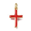 Brass Enamel Pendants KK-CBAEEA8-10C-G-1