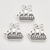 Tibetan Style Alloy Pendants X-TIBEP-T009-12AS-RS-1