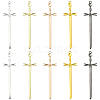 40Pcs 5 Colors Alloy Big Pendants FIND-SC0018-10B-1