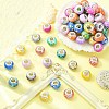 100Pcs 10 Colors Opaque Resin European Beads RPDL-CJ0001-07-5