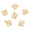 Natural Freshwater Shell Charms KK-N233-414-2