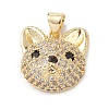 Brass Micro Pave Cubic Zirconia Pendants KK-M240-02F-2