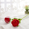 Cotton Knitting Artificial Flower AJEW-WH0013-51-4