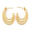 Rack Plating Brass Ear Studs for Women EJEW-Q770-16G-1