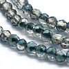 Electroplate Glass Beads Strands GLAA-F079-A-HP04-3