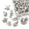 48Pcs 8 Styles Alloy & Stainless Steel Pendants DIY-FP0001-57-3
