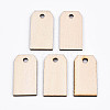 Undyed Natural Wooden Pendants WOOD-S058-023-1