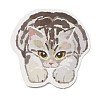 77 Pieces Adorable Hand-Painted WaterColor Cat Stickers AJEW-R002-07A-4