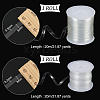 BENECREAT 2 Rolls 2 Styles Invisible Stretchy TPU Plastic Transparent Elastic Strap FIND-BC0004-80-2