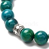 Synthetic Chrysocolla & Non-magnetic Hematite Stretch Bracelets Set for Men Women Gift BJEW-JB06727-6