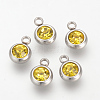 201 Stainless Steel Rhinestone Charms X-STAS-S068-11-2