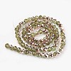Electroplate Transparent Glass Beads Strands EGLA-A034-T6mm-N03-2