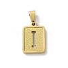 304 Stainless Steel Alphabet Pendants STAS-S152-01G-I-1