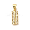 Rack Plating Brass Micro Pave Cubic Zirconia Pendants KK-L226-100G-I-1