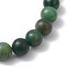 Round Natural African Jade Beads Stretch Bracelets for Women BJEW-JB11404-4