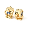 Brass Micro Pave Clear Cubic Zirconia European Beads CU-CBA9CBD-09G-2