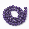 Electroplated Natural Lava Rock Beads Strands G-T098-01B-03-2