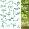 4PCS 2 Styles PVC Stickers Dazzling Color Window Stickers 3D Laser Dragonfly Electrostatic Glass Window Stickers JX831A-1