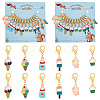 Alloy Enamel Pendant Locking Stitch Markers HJEW-AB00170-1