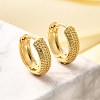 Rack Plating Ring Brass Hoop Earrings for Women EJEW-C125-11G-1