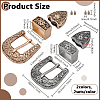 4 Bags 2 Colors Alloy Buckles AJEW-BC0009-26-2