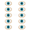 HOBBIESAY 10Pcs Evil Eye Enamel Pins JEWB-HY0001-28-1