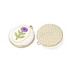 Plating Eco-Friendly Printed Alloy Pendants AL-CBAE25B-01C-G-3