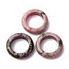 Natural Rhodonite Plain Band Ring RJEW-P044-01A-11-1