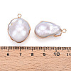 Electroplated Natural Keshi Pearl Pendants PEAR-S019-05D-02-3