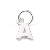 925 Sterling Silver Letter Charms STER-C012-01S-A-1