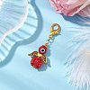 Angel Glass Seed Bead Pendant Decorations HJEW-MZ00085-05-2