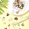 60Pcs 15 Styles Alloy Enamel Pendants FIND-FS0002-77-8